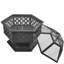 Ifrane Hexagonal Steel Smokeless Outdoor Fireplace