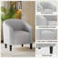 Fauteuil tonneau rembourré, fauteuil d'appoint avec accoudoirs ergonomiques enveloppants-667359149