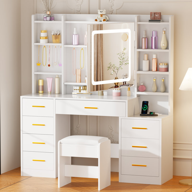 Elowen Dressing Table with Mirror