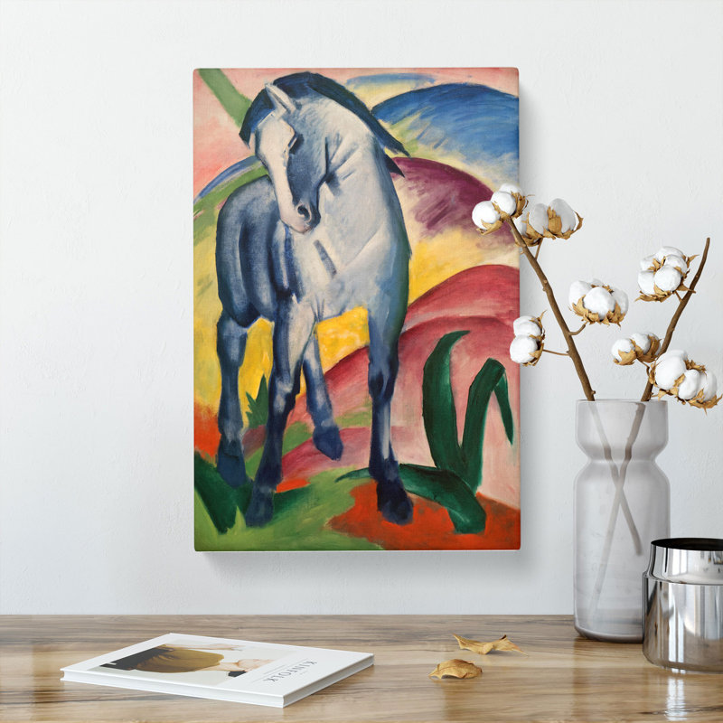 Blue Horse Vol.1 by Franz Marc - Wrapped Canvas Painting, 60cm H x 40cm W x 3cm D