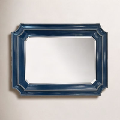 Ethan Scalloped Mirror Navy