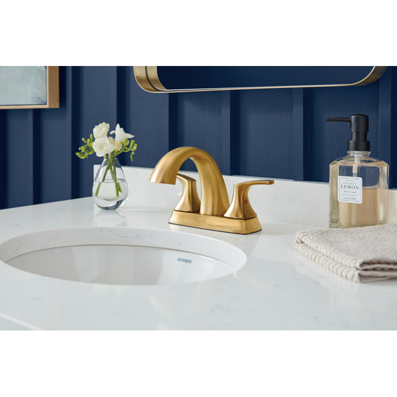 Vaughn Centerset Bathroom Faucet with Drain Assembly, Brushed Bronze