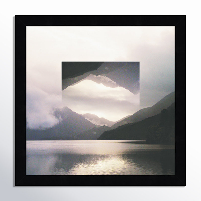 Reflected Landscape by Laura Marshall, 13" H x 13" W x 1" D, Black