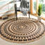 Round Moroccan Jute / Sisal Hand Loomed Area Rug-1581224403