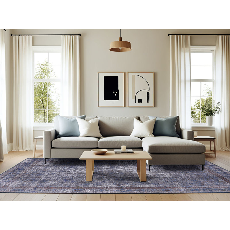 Oriental Indoor Rug, Rectangle 6' x 9'