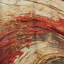 Red Gold Fusion Spiral - Rideau abstrait obscurcissant avec spirales abstraites - 1 panneau-107826238