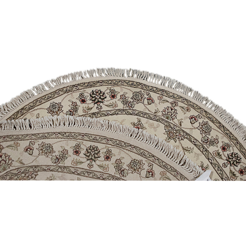 High-Quality Hand-Knotted Ivory Area Rug