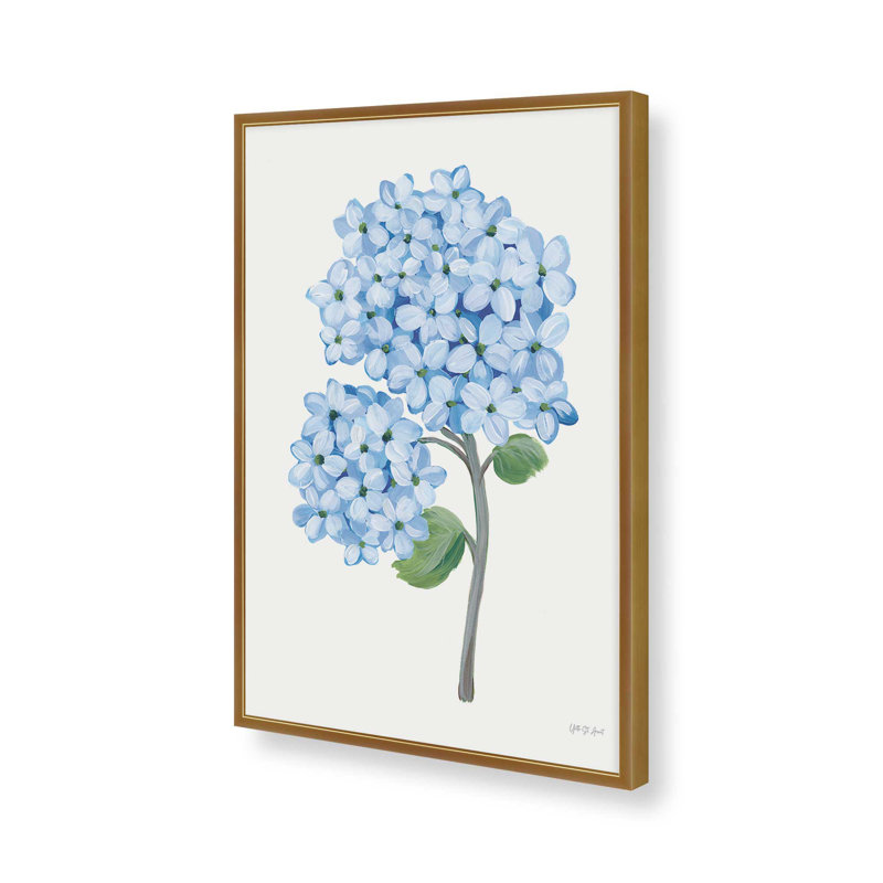 «Nantucket Blue Hydrangea II» par Yvette St. Amant, reproduction d'art sur toile, Doré, H 24 po x l 18 po