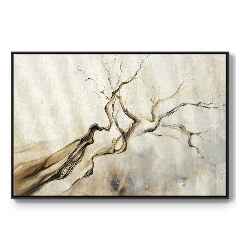" Twisted Branches ", 25" H x 37" W x 2" D, Black Floater Framed Canvas