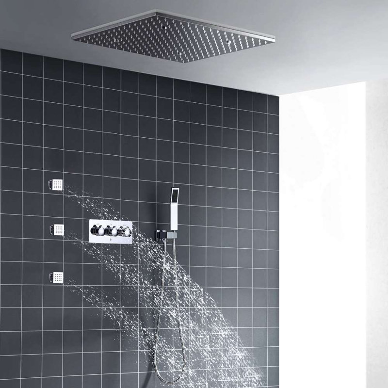 Lima LED Chrome Shower Set with Modern Design