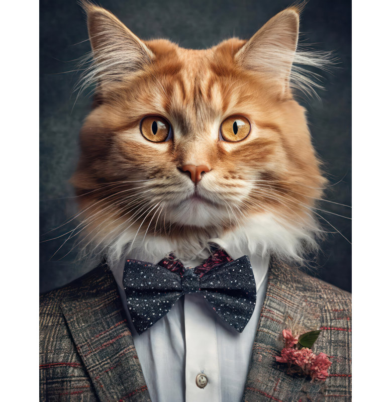 «Chat» sur toile, H 24 po x l 20 po