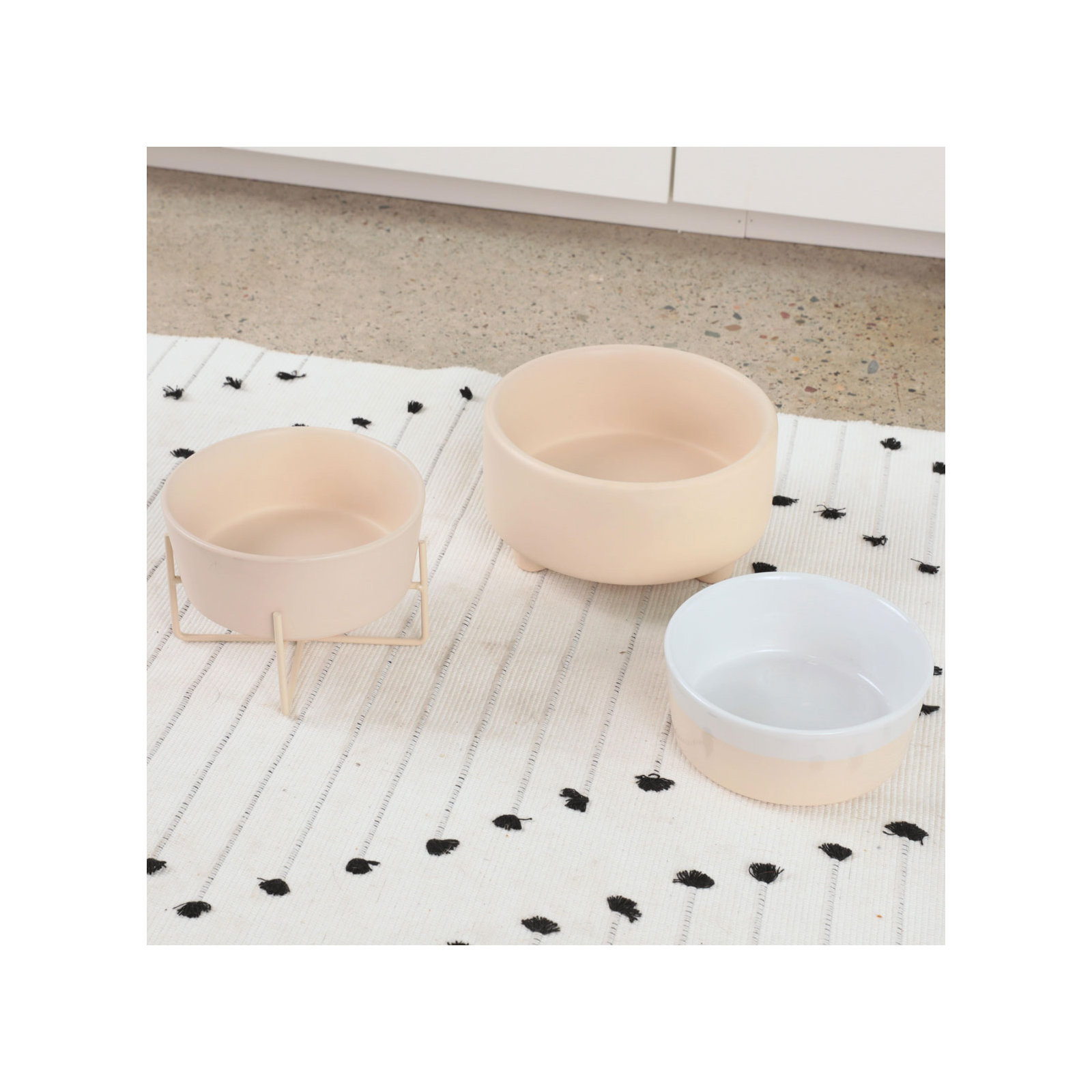 Uplift Ceramic Dog Bowl, Buttercream, Medium (4 cups / 32 fuild oz)