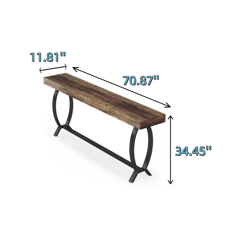 Table d'appoint 70,87 pouces en forme de queue de poisson