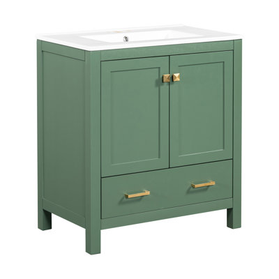 Meuble-lavabo de salle de bain au design élégant - Armoire fonctionnelle et élégante pour salle de bain avec tiroir spacieux de 30 po