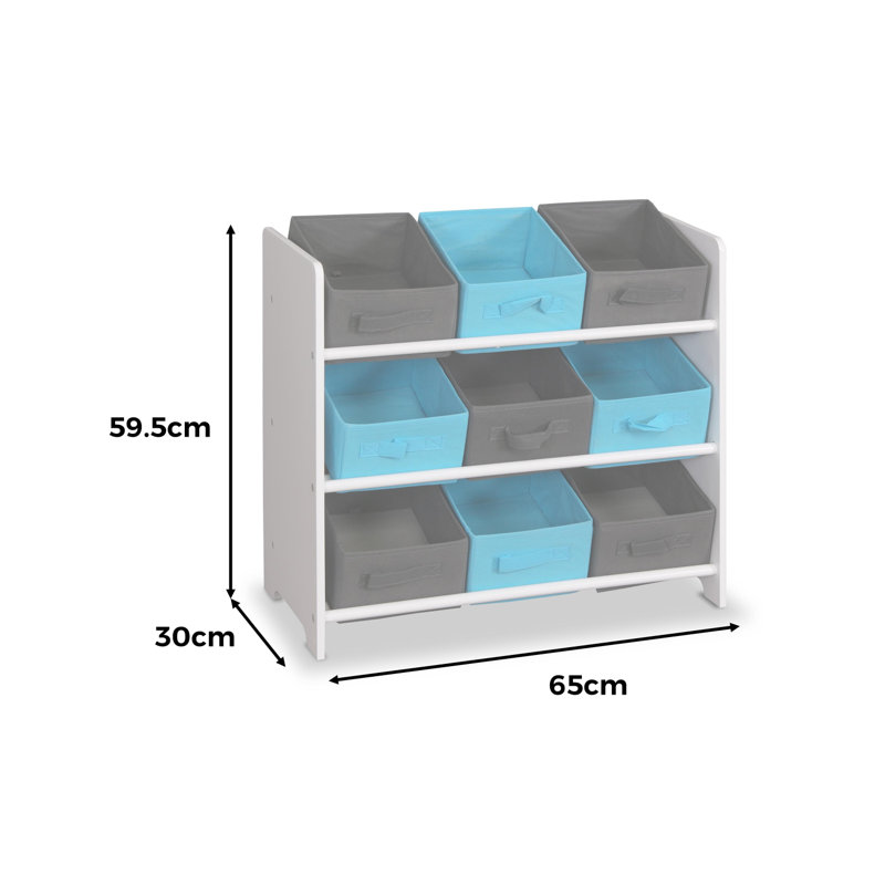 Hollander Rebrilliant Toy Organiser with Bins, Black/Blue