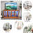 Antique Sideboard With 4 Glass Doors, Adjustable Shelves, Metal Handles And Led Light Strip-1359062305