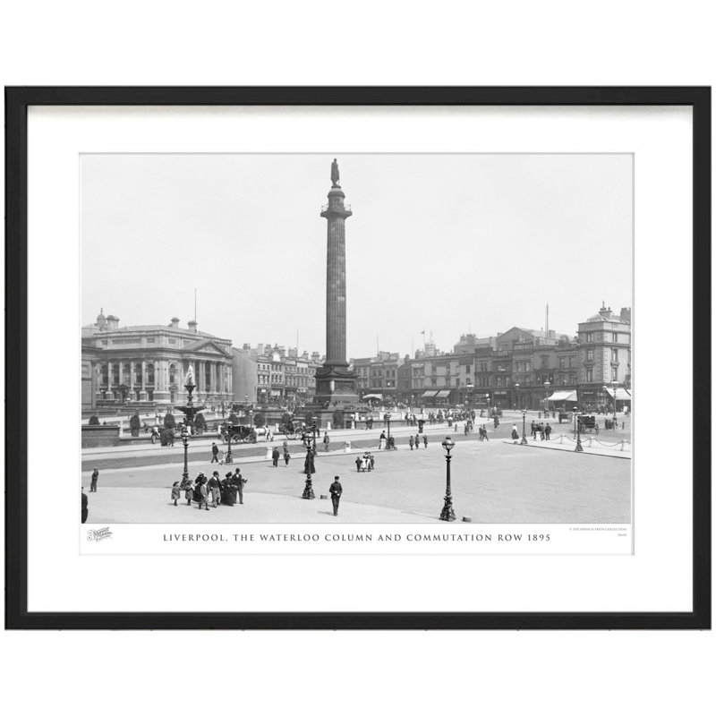 Liverpool, the Waterloo Column and Commutation Row 1895 1 Piece Single Picture Frame Wall Art, 60cm H x 80cm W x 2.3cm D