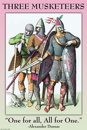 « cohortes » par wilbur pierce, affiche rétro, H 30 po x l 20 po