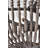 3-Light Slate Wood Beads Bowl Chandelier