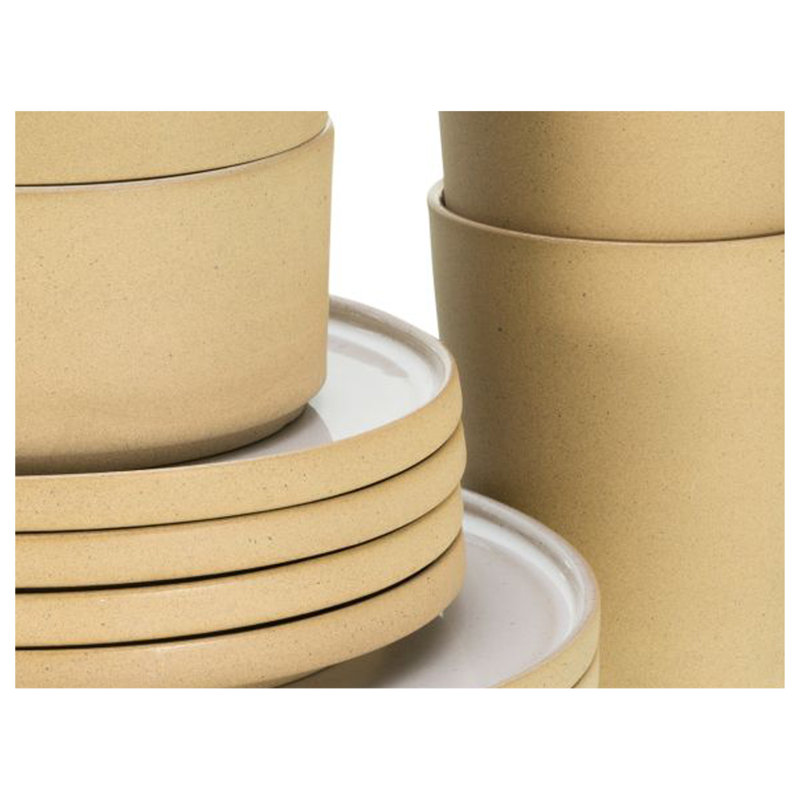 Creatable, 21533, Futuro White Sand, 8-Piece Combination Dinner Set