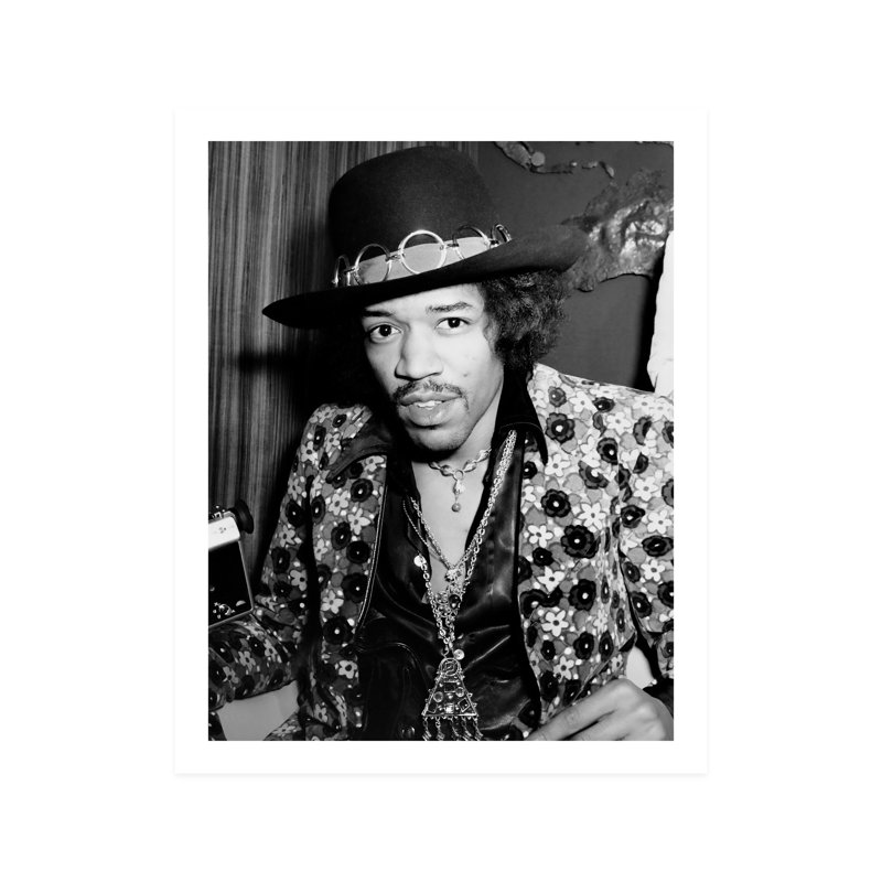 Jimi Hendrix Backstage - photographie non encadrée, L 8 po x H 10 po