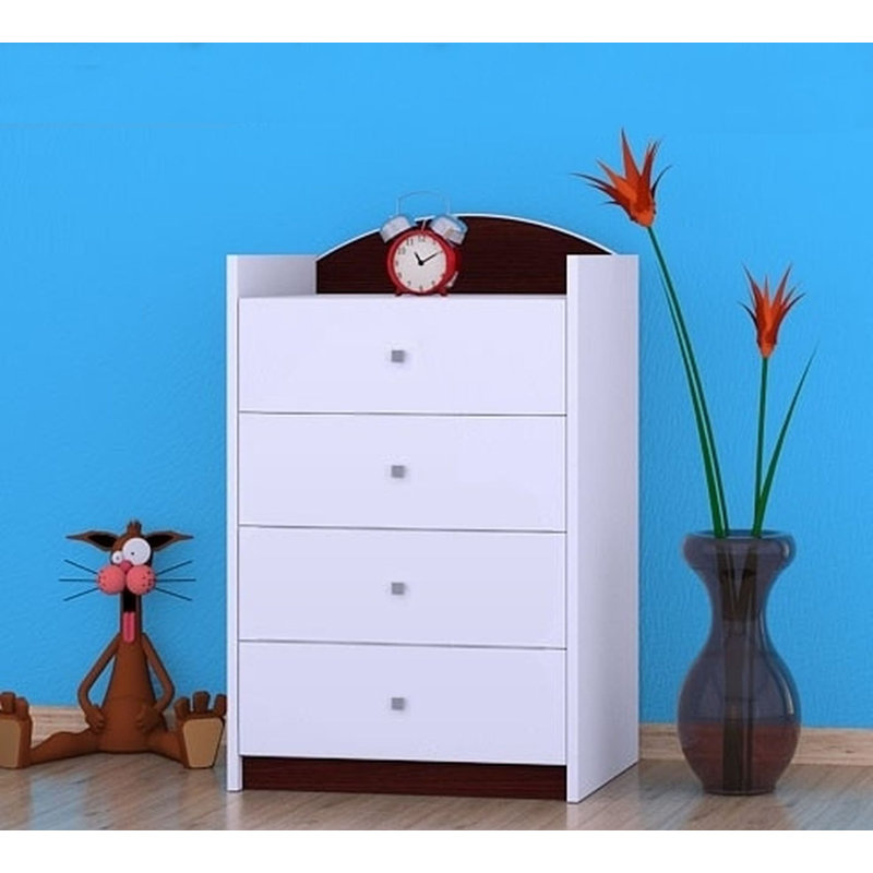 Norberg Kids 4 - Drawer Chest, Dark Brown