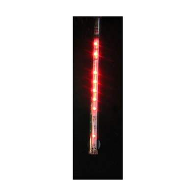 Clear LED Lighted Dripping Icicle Tube Christmas Decoration - 2ft Red light