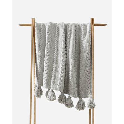 Braided Pom Throw Blanket