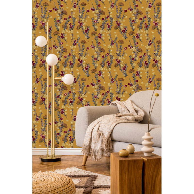 Floral Tile, 2.08' W x 18.75' L