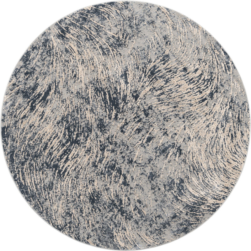 Abstract Indoor Rug, Round 7'