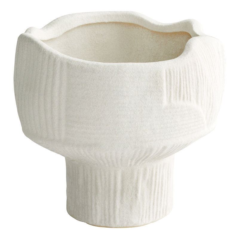 Astreae Handmade Ceramic / Porcelain Table Vase, 6.75" H x 7.25" W x 7.25" D