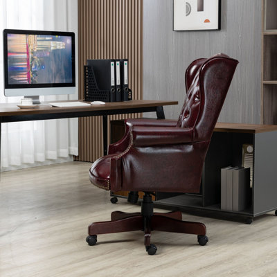 Fauteuil de direction haut dossier avec fonction inclinable, fauteuil de bureau ergonomique en similicuir