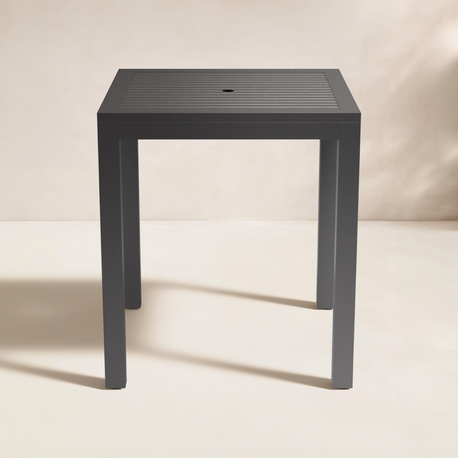 Poinsettia 36'' Outdoor Dining Table, Graphite, 41"H x 36"W x 36"W