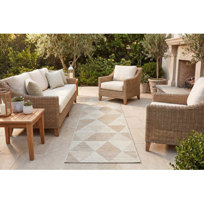 Tapis intérieur/extérieur crème/orange Mori