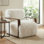 Fauteuil d'appoint rembourré à poils longs Harry