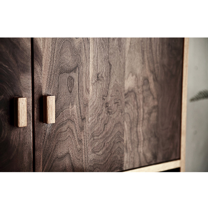 Italian style solid wood light luxury bookcase