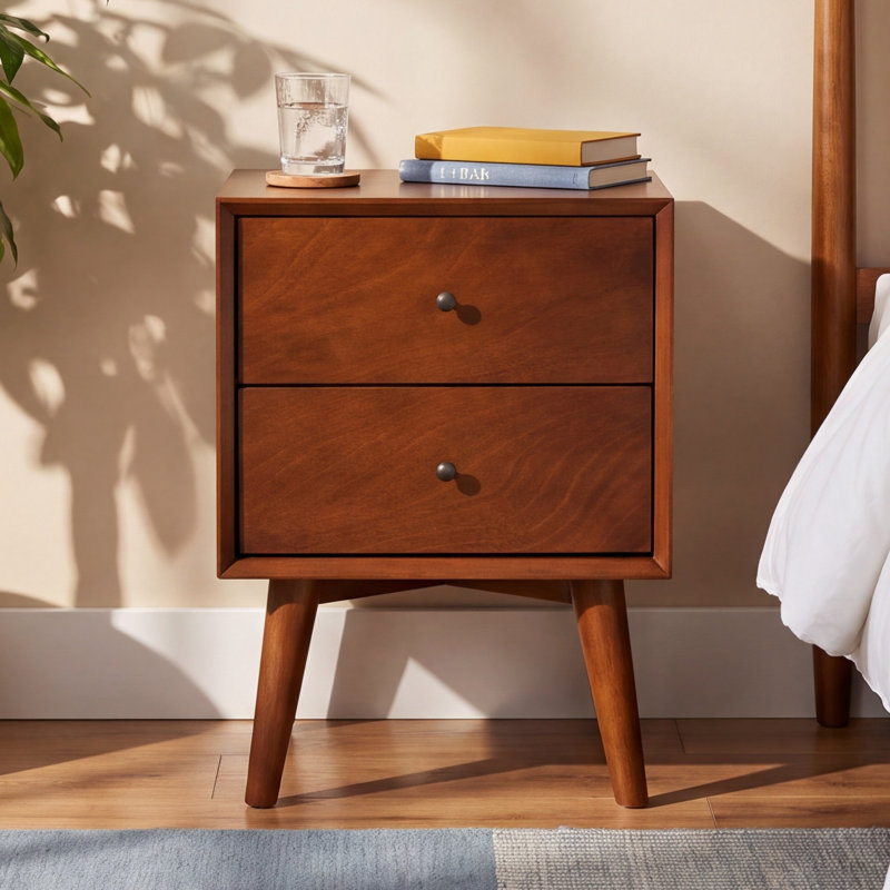 Williams 2-Drawer Nightstand, Chestnut