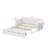 Wooden Queen-Size Daybed With Built-In Storage Drawers, Removable Desk, And Hydraulic Side Table-718762231-718762229
