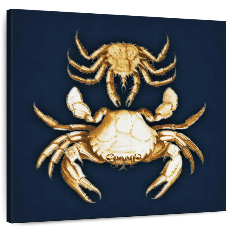 Brampt Crabs Navy, 20" H x 20" W