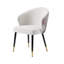 Ensemble de 1 chaise de salle à manger moderne avec dossier rembourré en velours et structure en métal-2089035819-2086760651