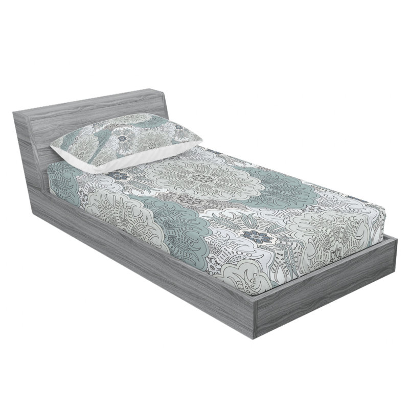 Microfiber Sheet Set, Twin, Floral 1