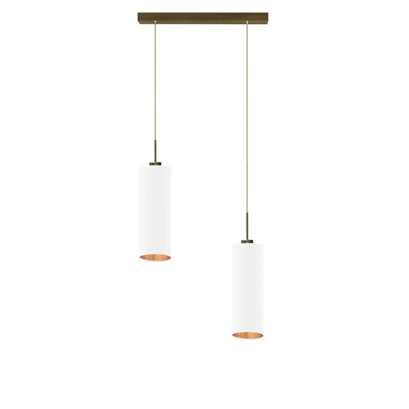 Toms 2 - Light Kitchen Island Pendant, White/Bronze