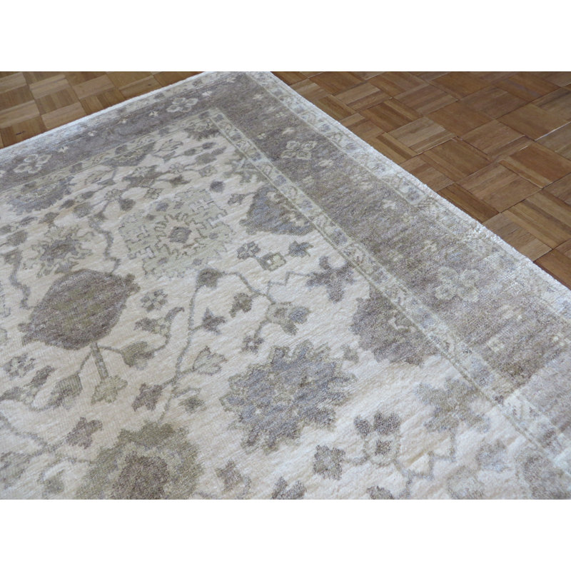 Tapis de zone en laine 6 pi x 8 pi 10 po one-of-kind noué la Josephson