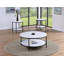 Table de bout moderne en faux marbre avec tablette de rangement