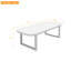 Bureau rectangulaire moderne en bois massif, bureau de direction brun-294761970