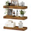 3 tablettes flottantes brun rustique