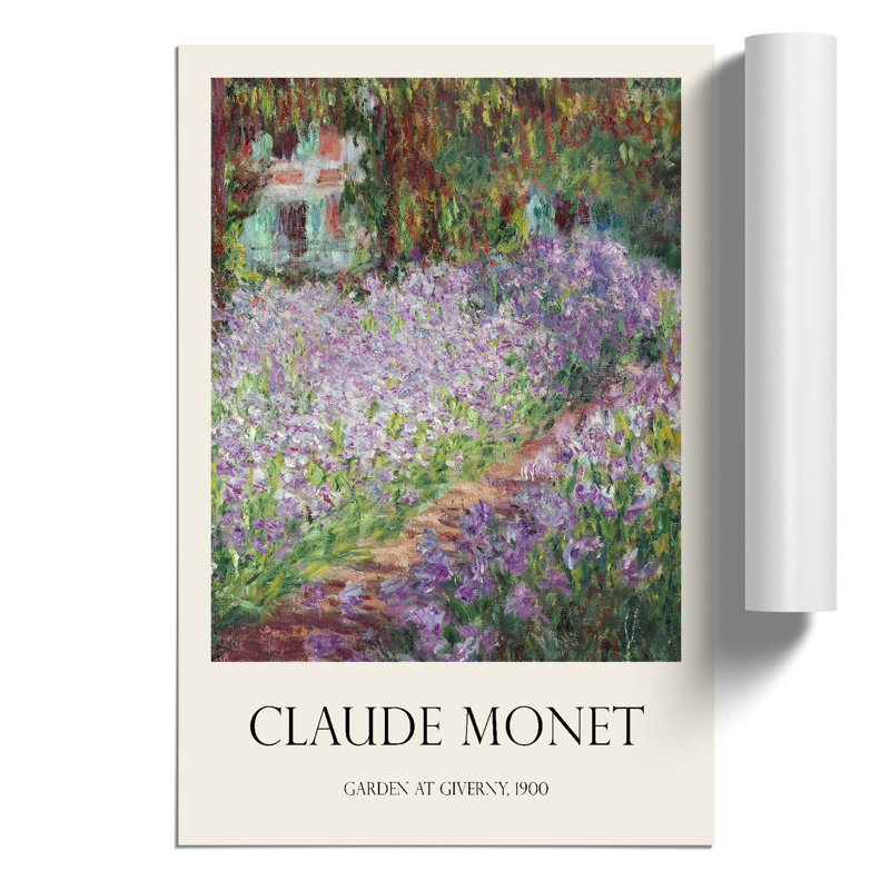 Irises In Monets Garden by Claude Monet - Wall Art, 59cm H x 42cm W x 0.1cm D