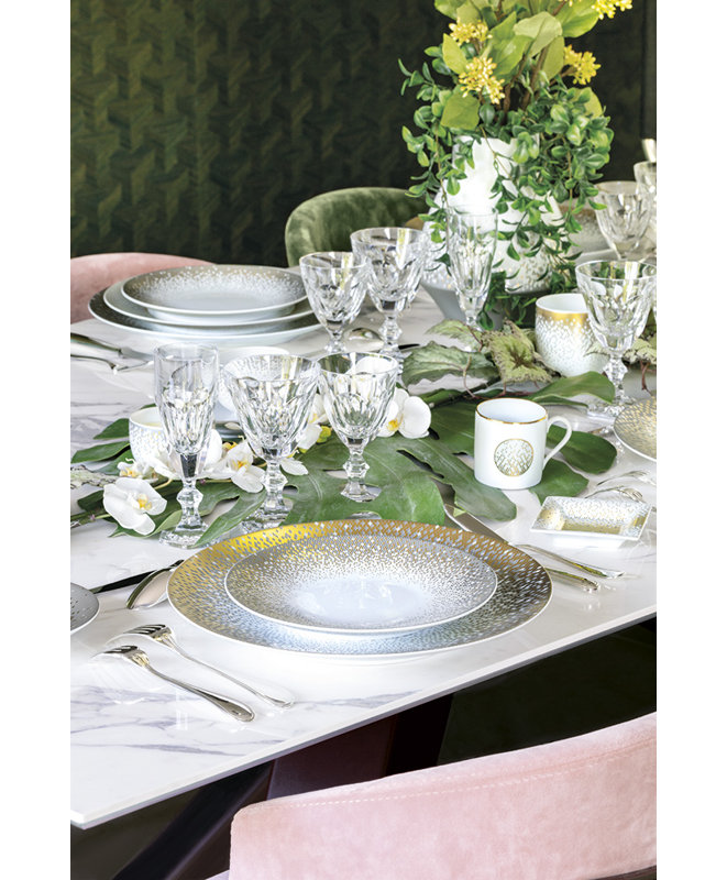 Souffle d' Or 12.48" Dinner Plate, Gold