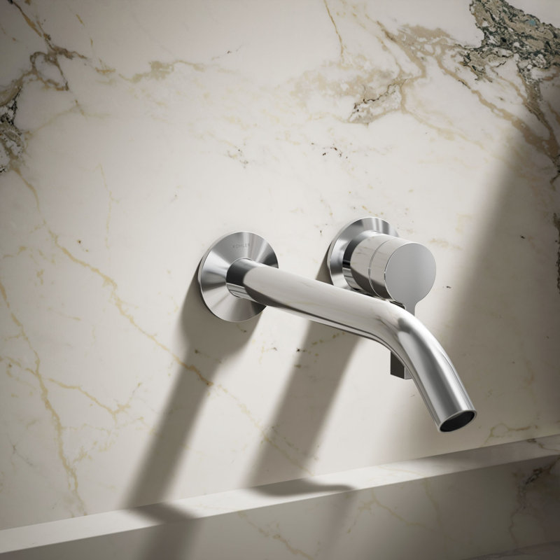 Components Wall-Mount Bathroom Sink Faucet Handle, Polished Chrome