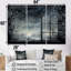 «Midnight Gothic Winter Window View II - Winter Landscape», art mural-252210145-252210151